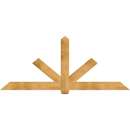 Ekena Millwork Kennewick Rough Sawn Timber Gable Bracket, Western Red Cedar, 96"W x 40"H x 2"D x 6"F, 10/12 Pitch GBW096X40X0206KEN00RWR